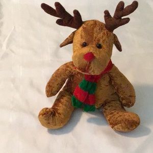 Best made toys reindeer plush stuffed animal with Christmas scarf used